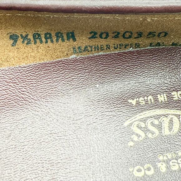 Bass Weejuns Women’s 9.5 AAAA Burgundy Leather Penny Loafers Made in USA - Picture 11 of 13